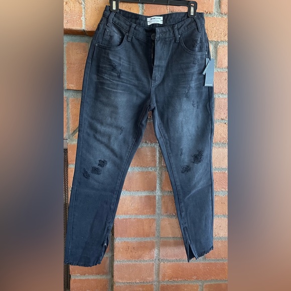 REVOLVE ONE X ONE TEASPOON Black Boyfriend Jeans - Picture 1 of 9